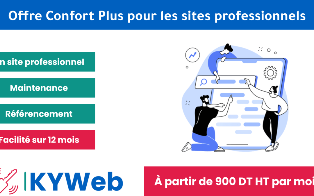 Site professionnel avec SEO : Paiement par mois en Tunisie